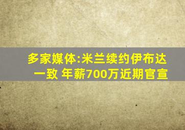 多家媒体:米兰续约伊布达一致 年薪700万近期官宣